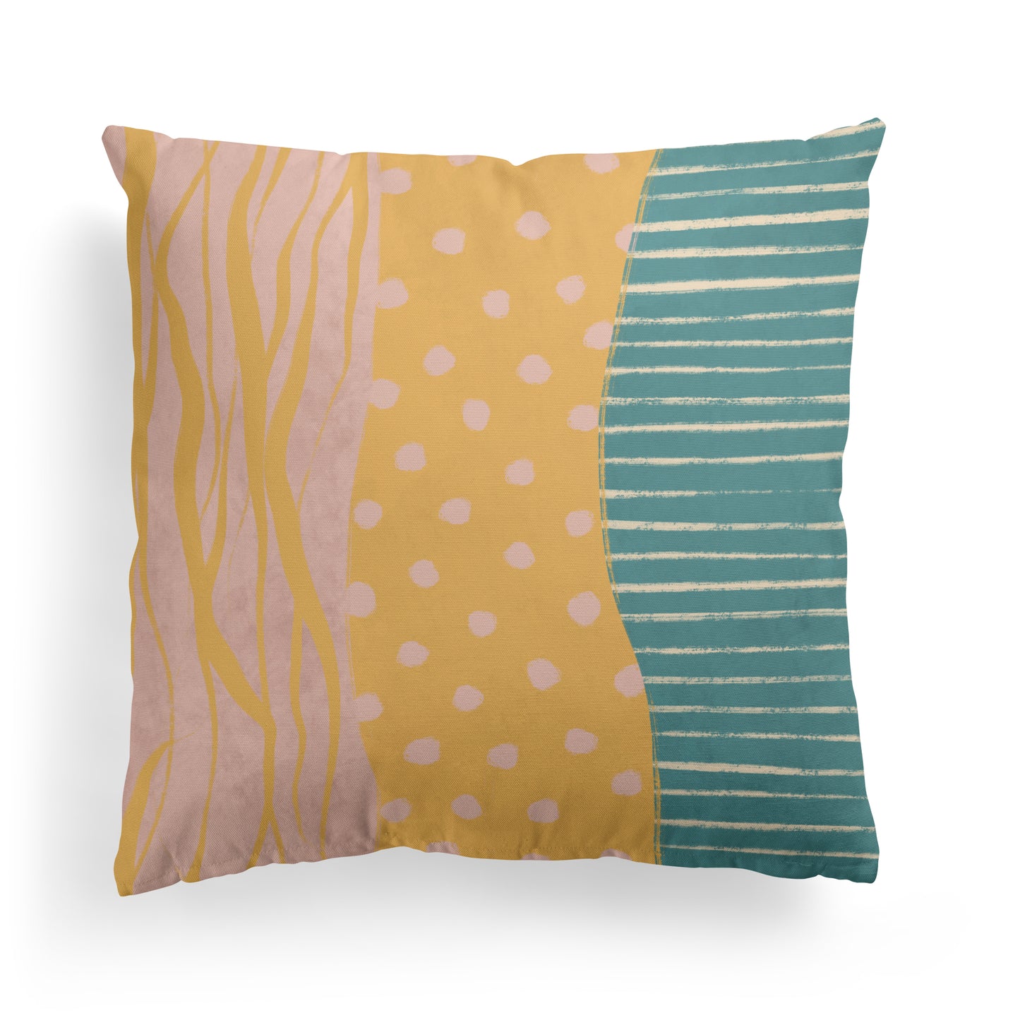 Modern Retro Colorful Pattern Throw Pillow