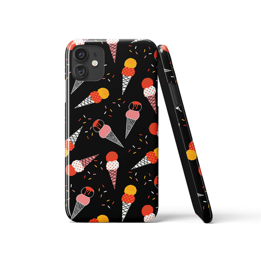 Ice Cream Black iPhone Case