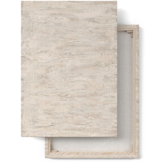 Painted Relief Beige Neutral Abstract Canvas Print