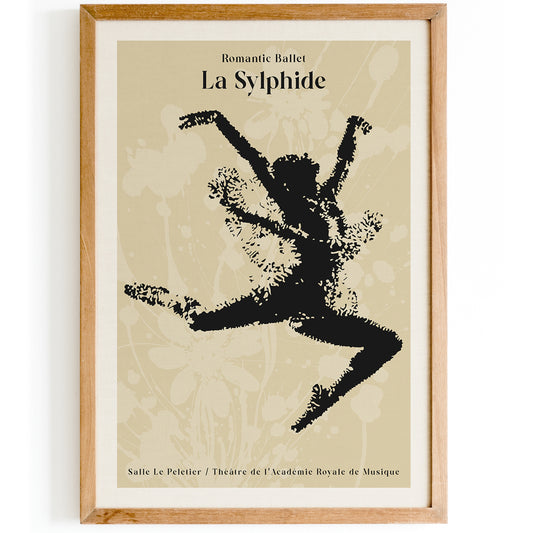 La Sylphide Romantic Ballet Poster