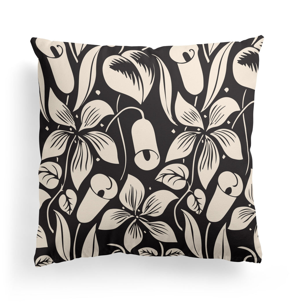 Throw Pillow with Flowers