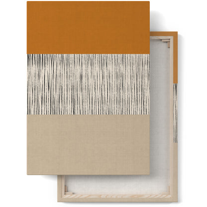 Modern Abstract Beige Orange Canvas Print