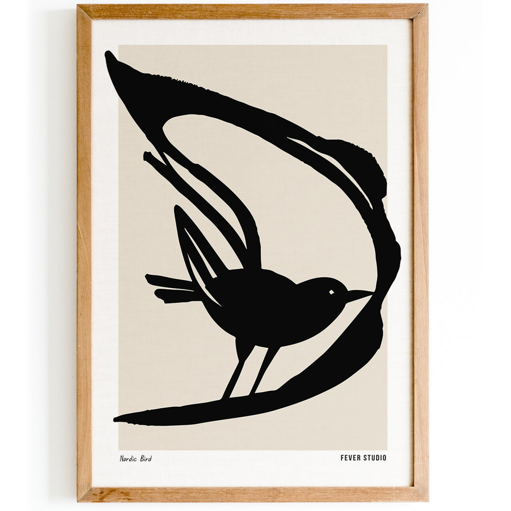 Nordic Bird Modern Art Print