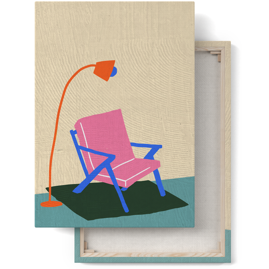 Retro Furniture 60s 70s Vibes Canvas Print