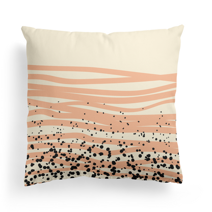 Abstract Pastel Peach Throw Pillow