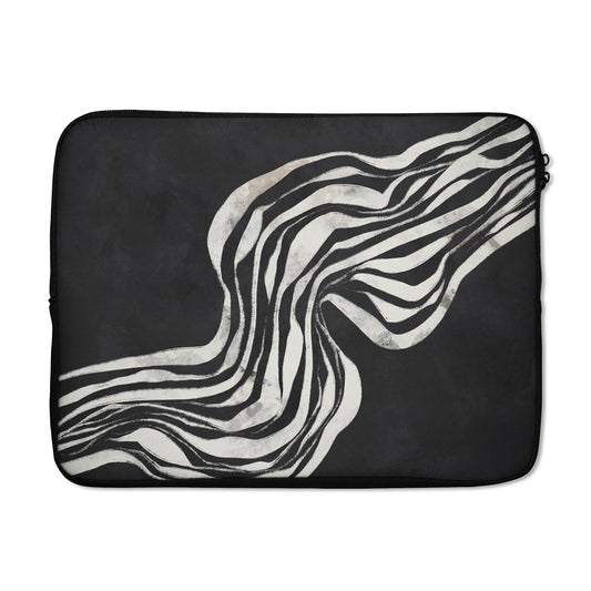 Black&White Abstract Lines - Laptop Sleeve