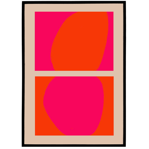 Pink&Orange Pop Art Colorblocks Poster