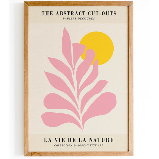 The Abstract Cut Outs Pink Poster - HypeSheriff Europe