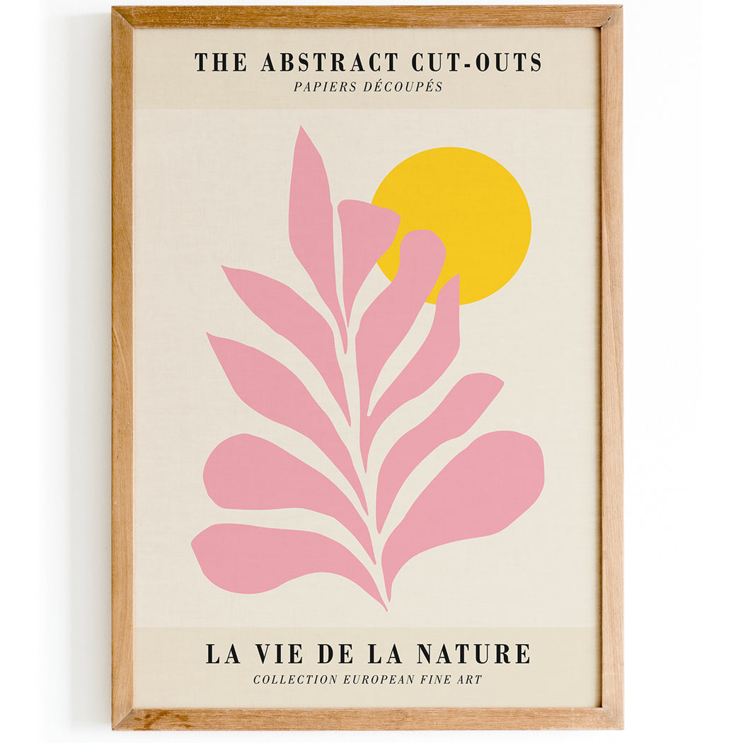 The Abstract Cut Outs Pink Poster