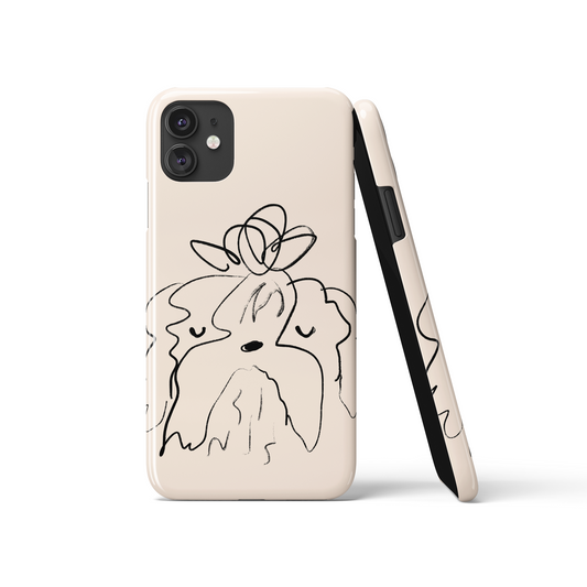 Yorkshire Terrier Dog Minimalist Line Art iPhone Case