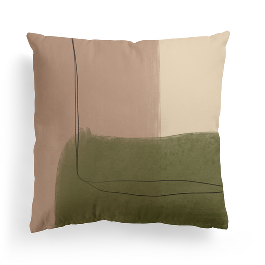 Modern Painted Shapes Modern Style Throw Pillow