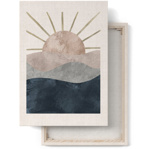 Painted Nordic Sunrise Canvas Print