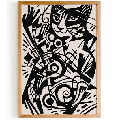 Abstract Cat Kandinsky Poster