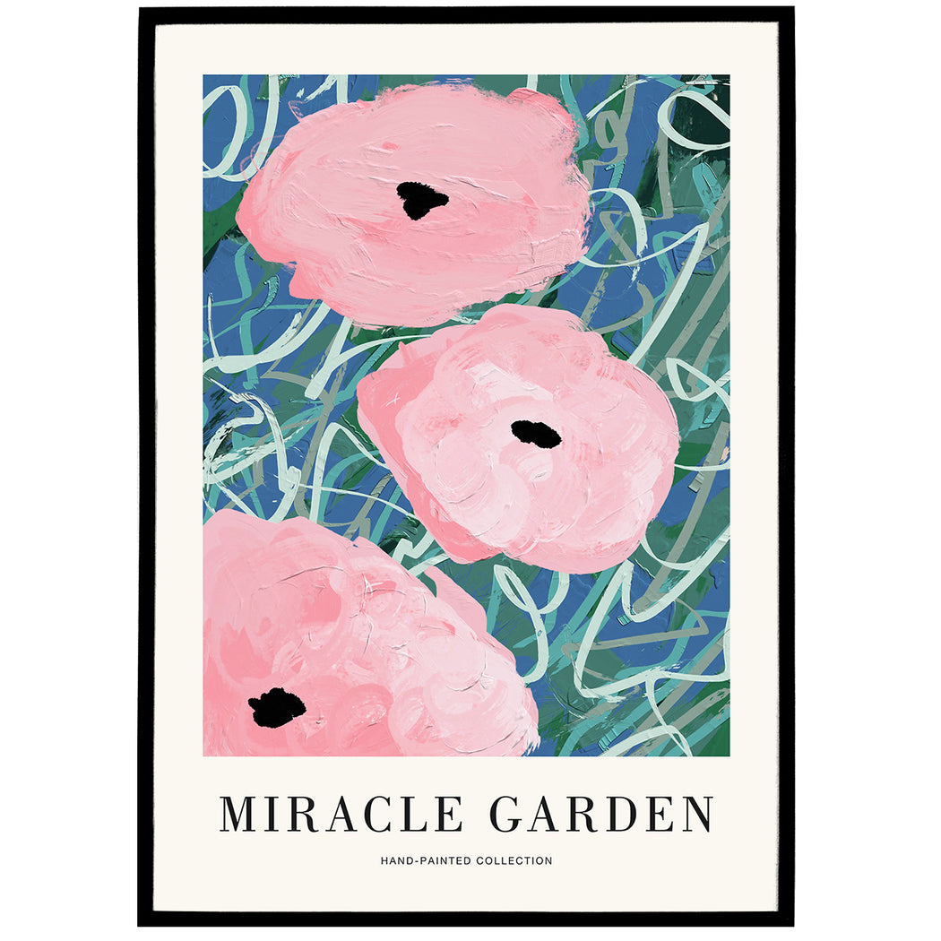 Miracle Garden Acrylic Painted Poster