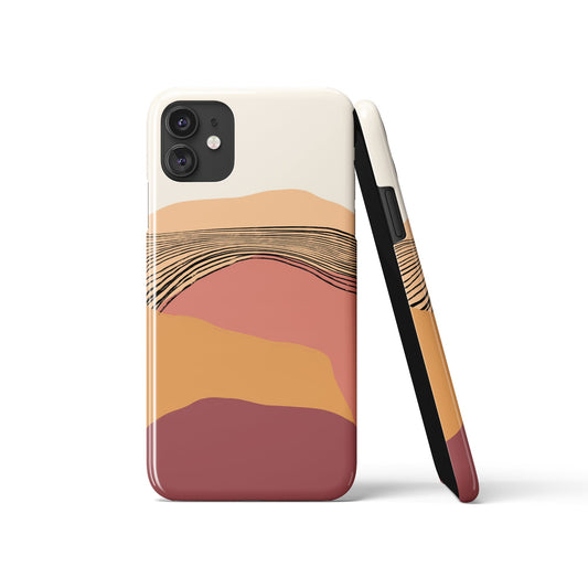 Warm Sunset Drawing iPhone Case