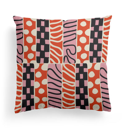 Retro Mid Century Modern Pattern 70s Throw Pillow