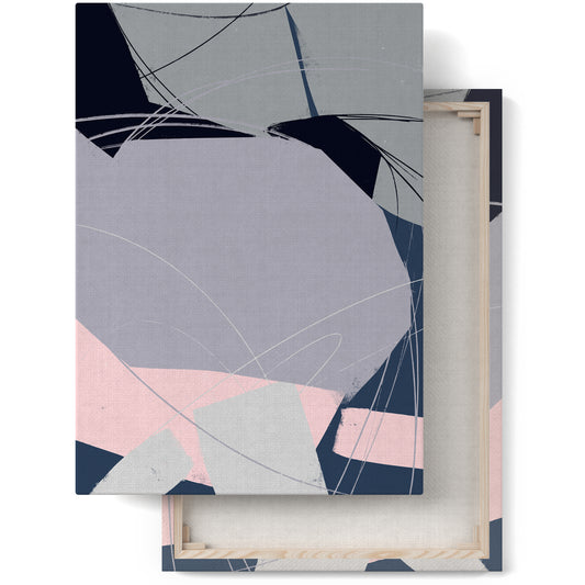 Blue Pink Abstract Canvas Print