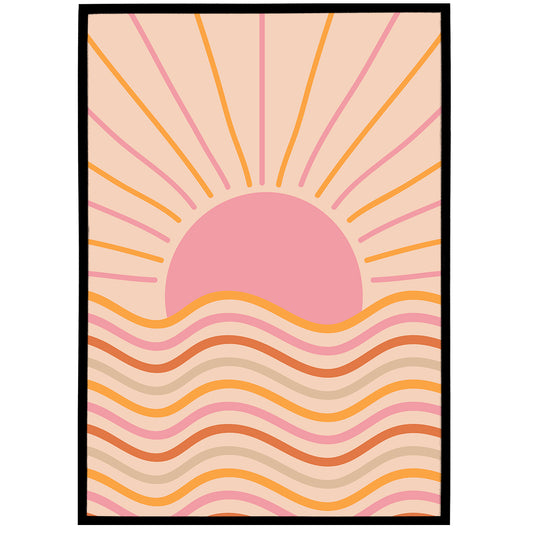 Groovy Sunset Poster