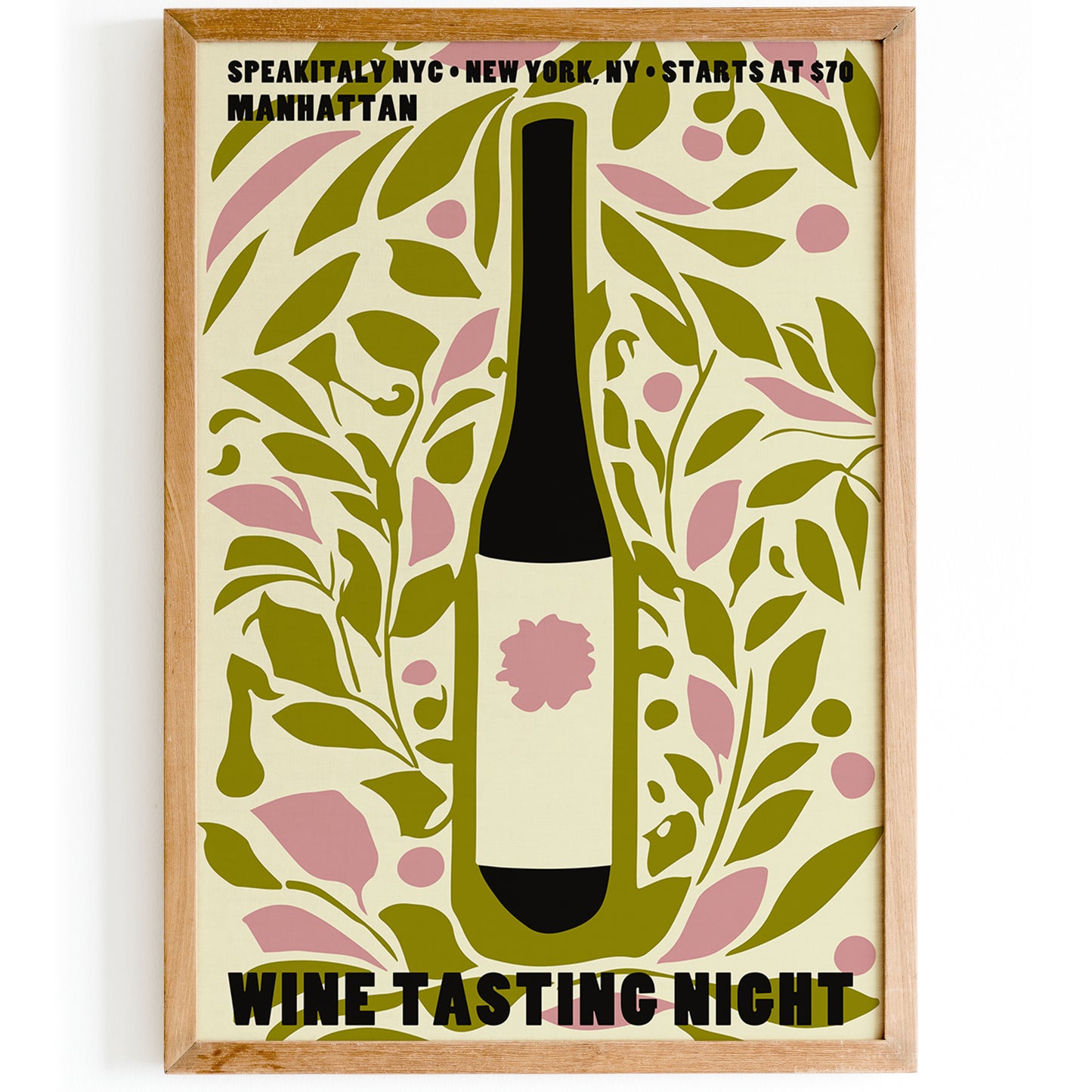 Wine Tasting Night Manhattan Poster