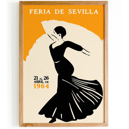 Spain Flamenco Vintage Travel Poster