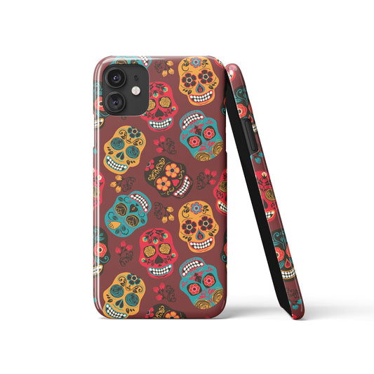 Skulls Mexico Día de Muertos Pattern iPhone Case