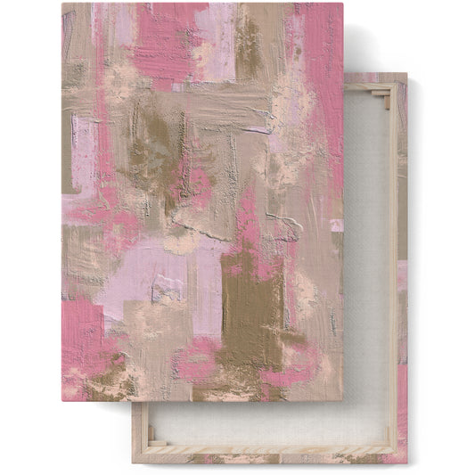 Beige Pink Modern Canvas Painting
