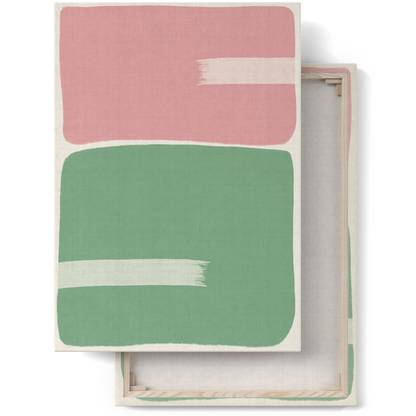 Pastel Mid Century Color Blocks Canvas Print