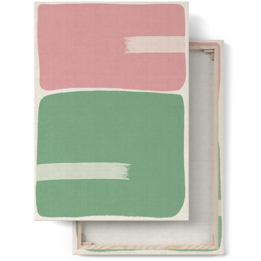 Pastel Mid Century Color Blocks Canvas Print