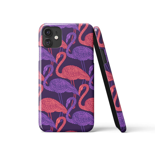 iPhone Case with Synthwave Flamingo