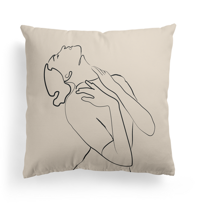 Hand Drawn Dancer Minimalism Throw Pillow