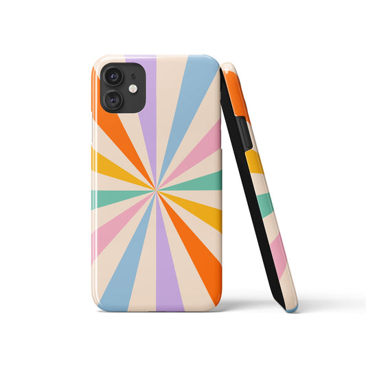 Colorful Retro Abstract Pattern iPhone Case