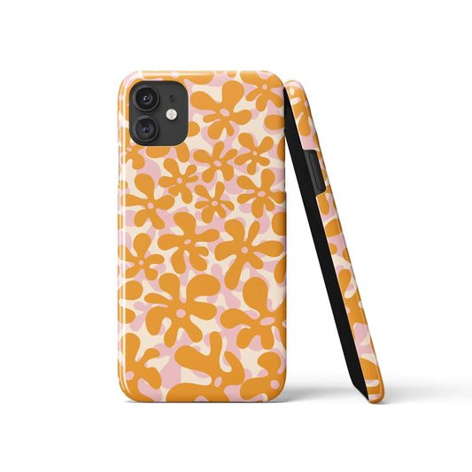Yellow Sunny Floral Pattern iPhone Case