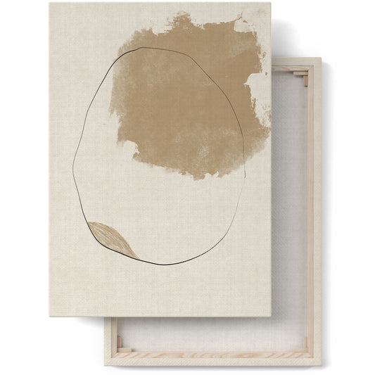 Minimalist Beige Abstract Canvas Print