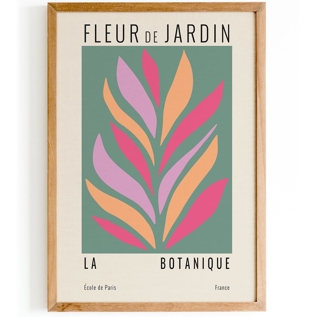 Modern Fleur de Jardin Poster