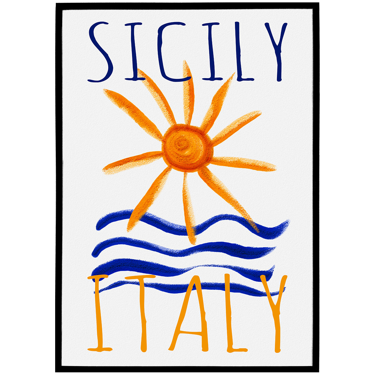 Sicily Italy Travel Aesthetic Poster