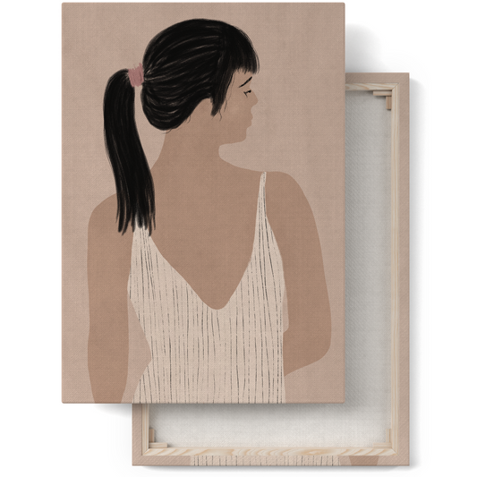 Young Woman with Ponytail Canvas Print