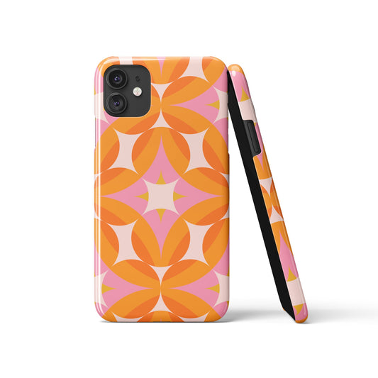 60s Orange Pink Pattern iPhone Case