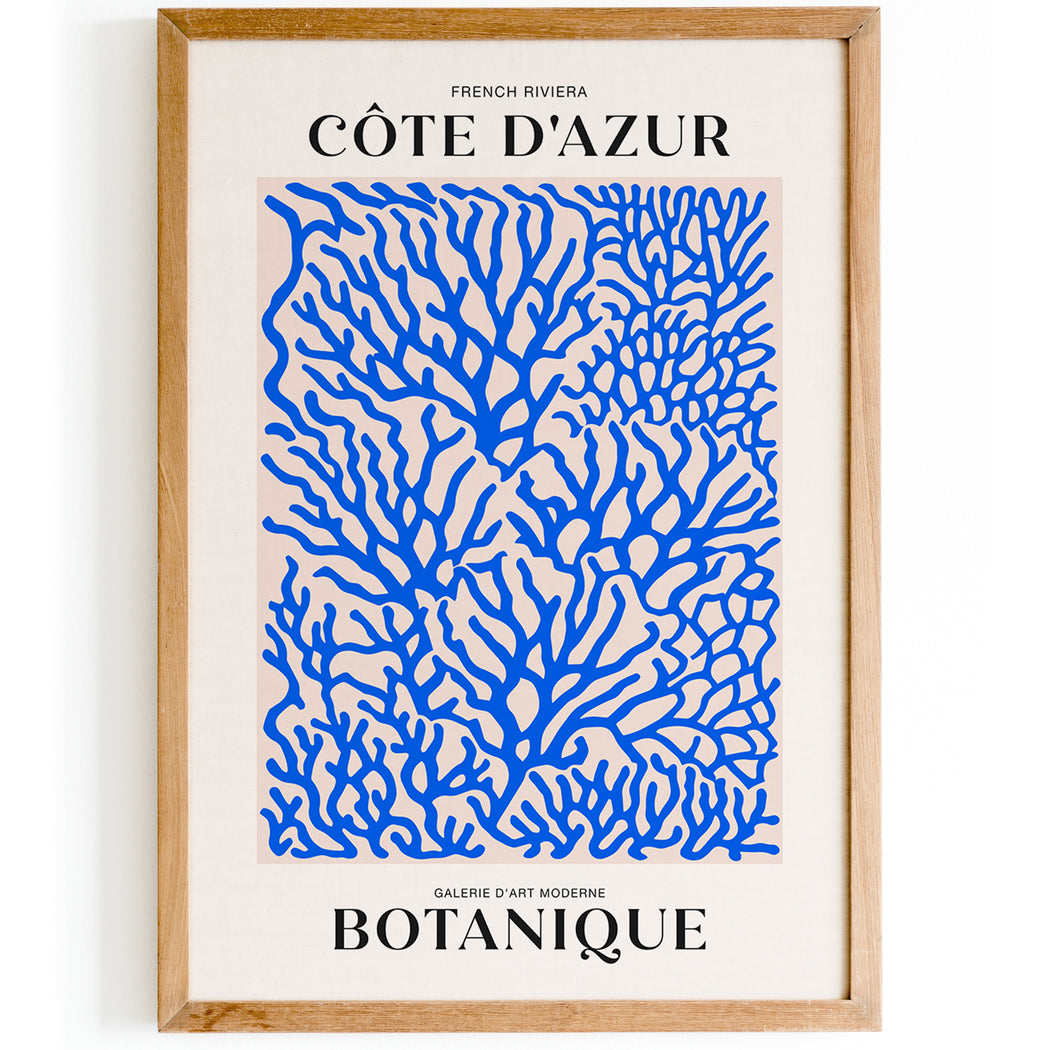 Blue Coral Nature Poster