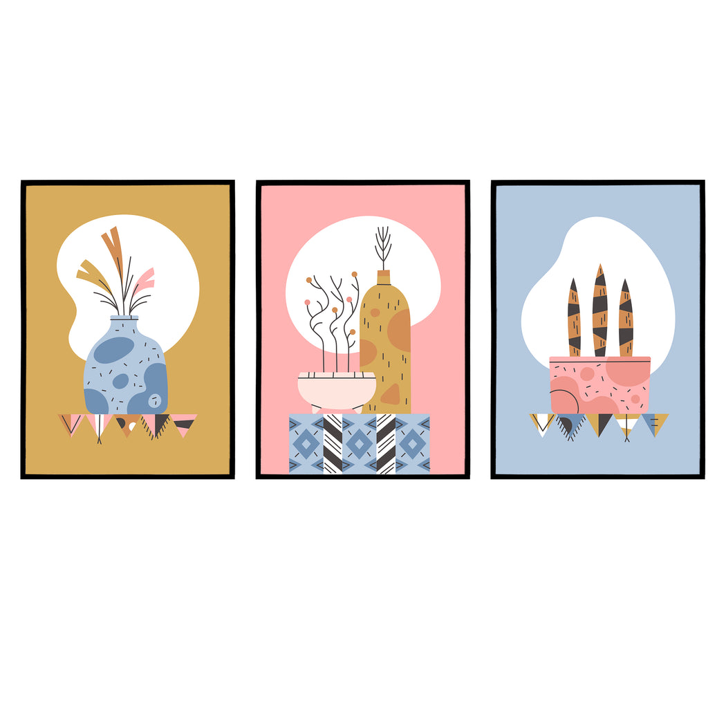 Set of 3 Abstract Still Life Posters
