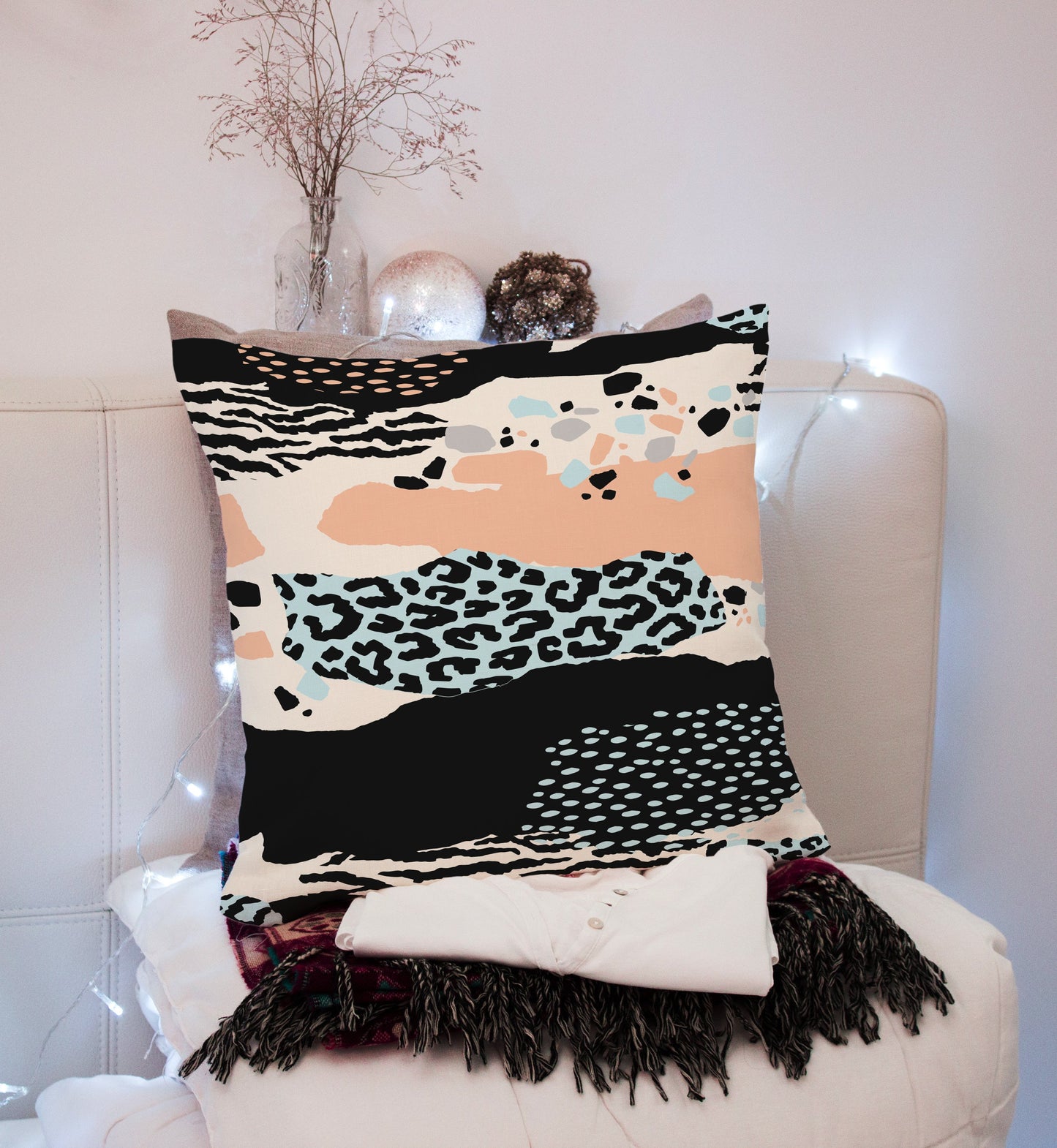 Abstract Cheetah Pillow
