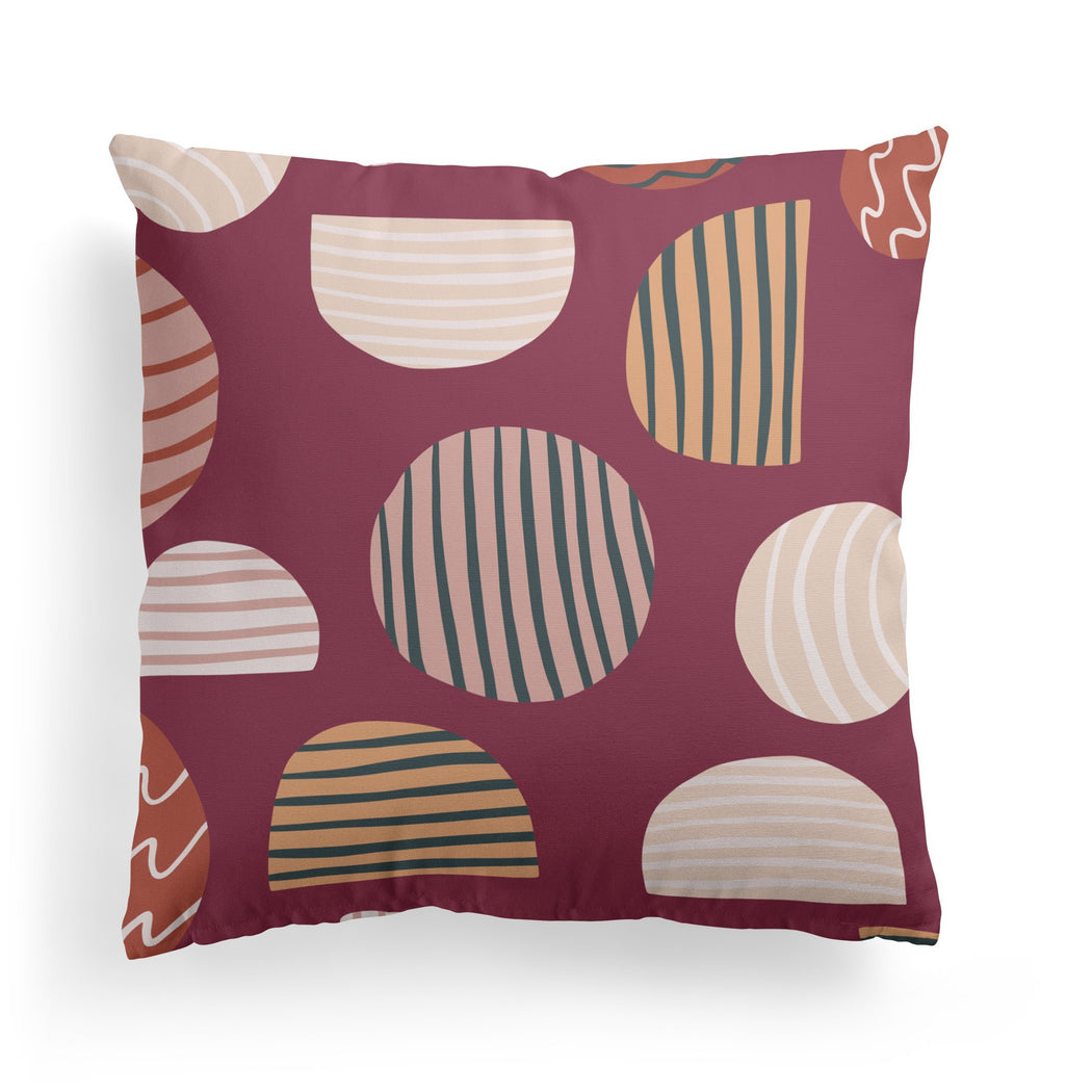 Throw Pillow with Abstract Art