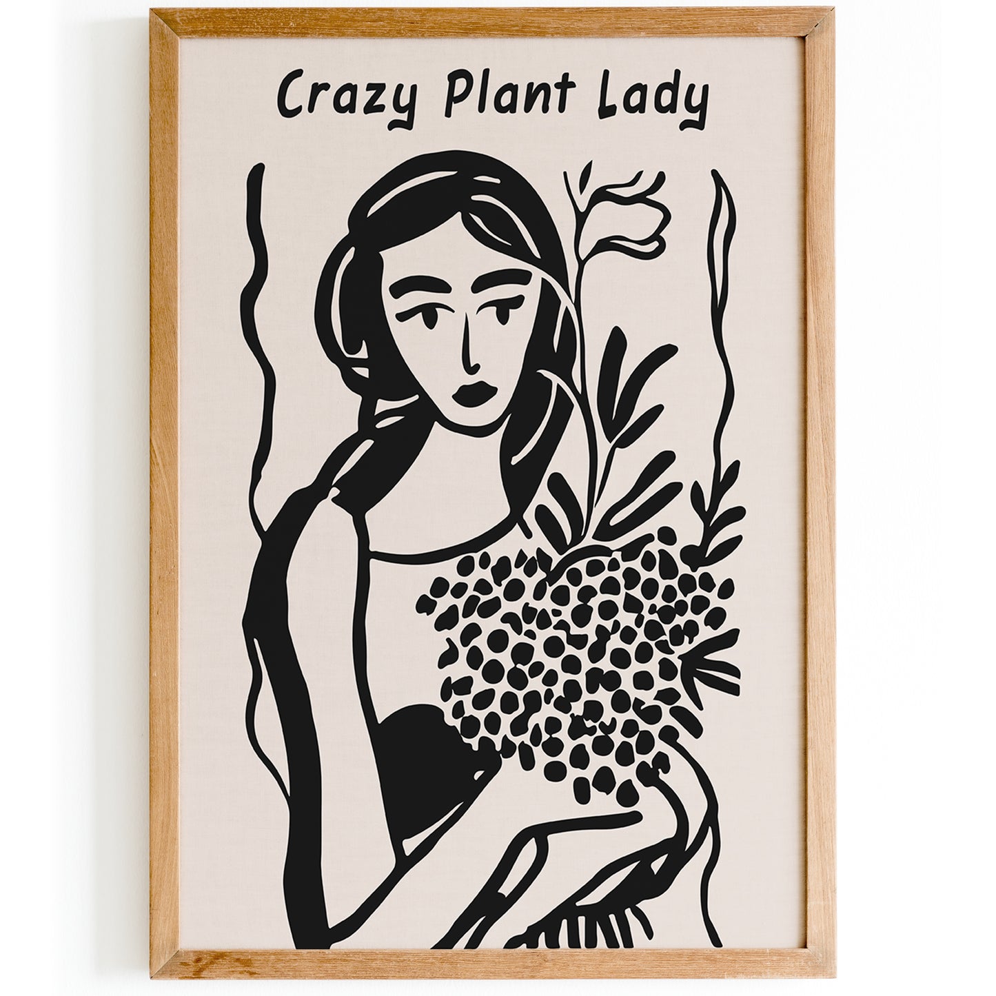 Handdrawn Crazy Plant Lady Poster