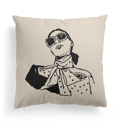 Fashion Model Vogue Inspired Throw Pillow