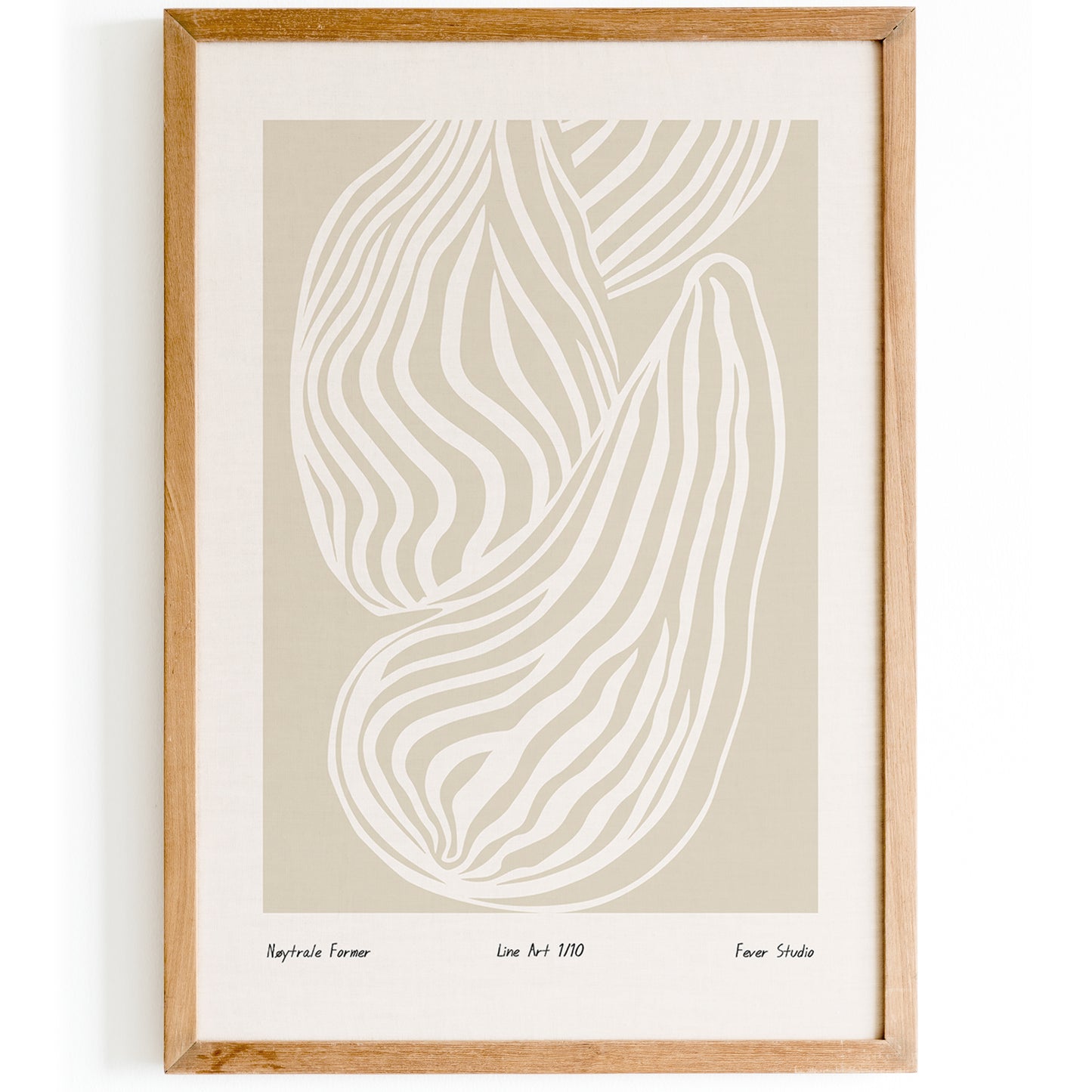 Beige Neutral Forms Poster