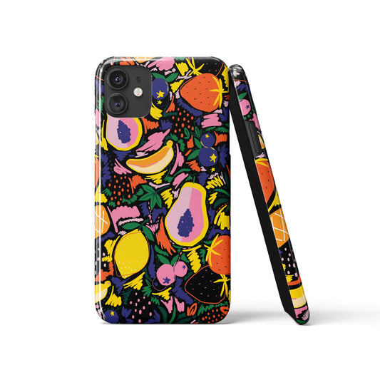 Dark Colorful Fruit iPhone Case