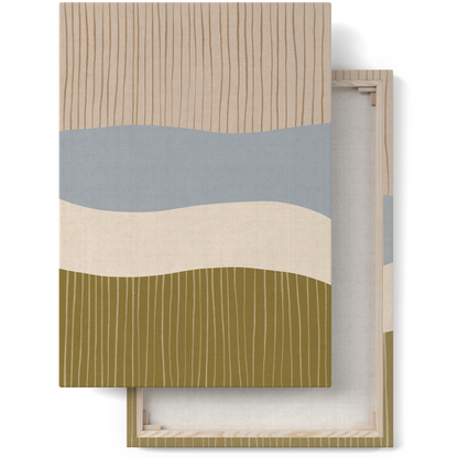 Boho Neutral Abstract Canvas Print