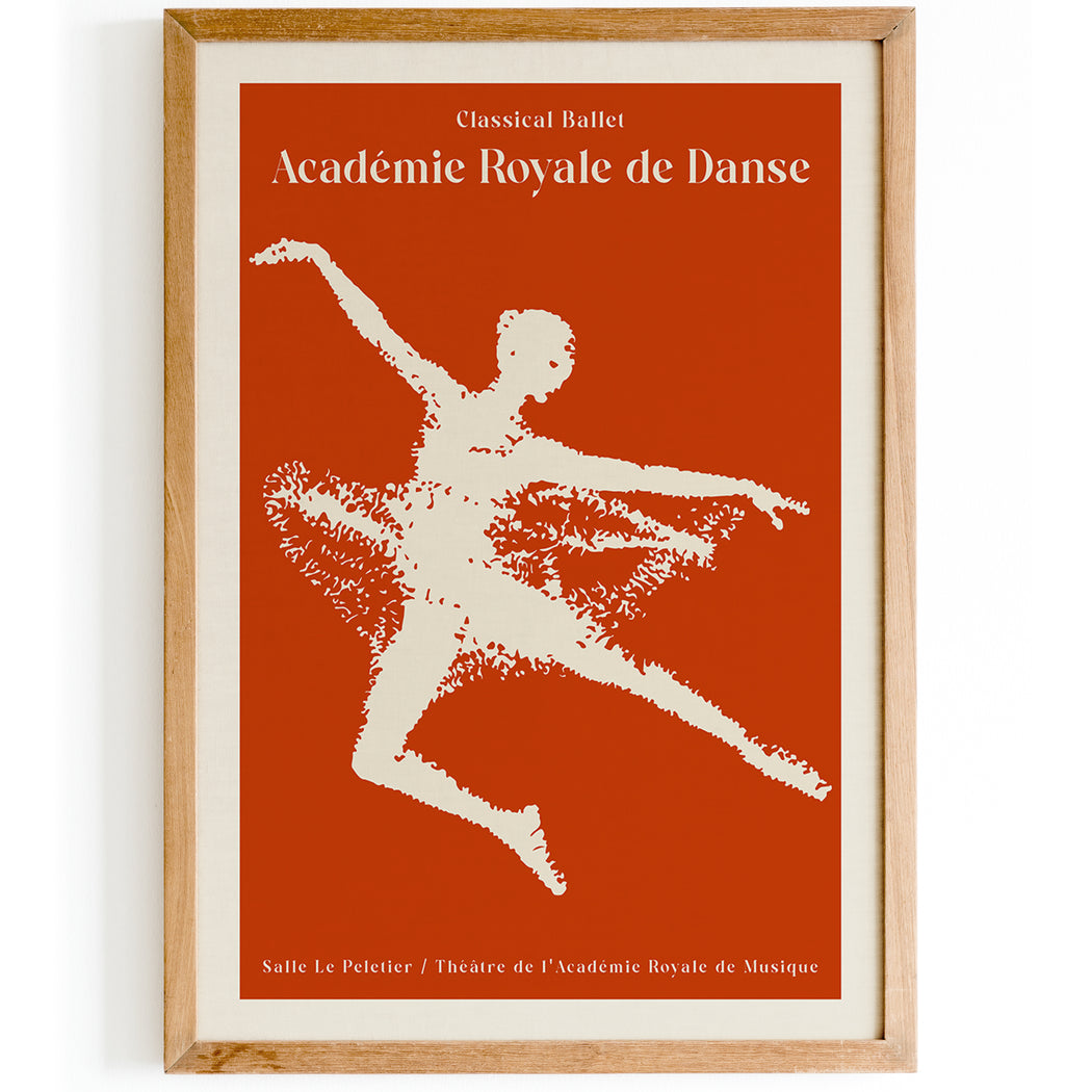 Classical Ballet Music Red Poster