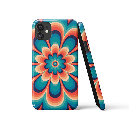 Psychodelic Colorful Flower iPhone Case