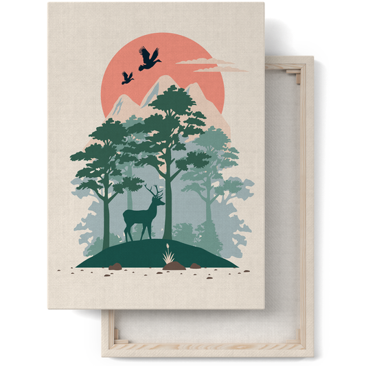 Magic Forest Nursery Illustration Canvas Print