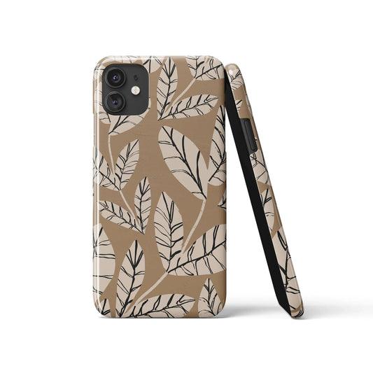 Painted Japandi Floral Pattern iPhone Case